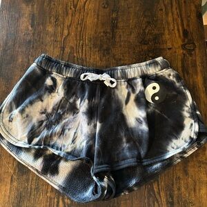 Rue21 Black and Gray Tie-Dye Athletic Shorts